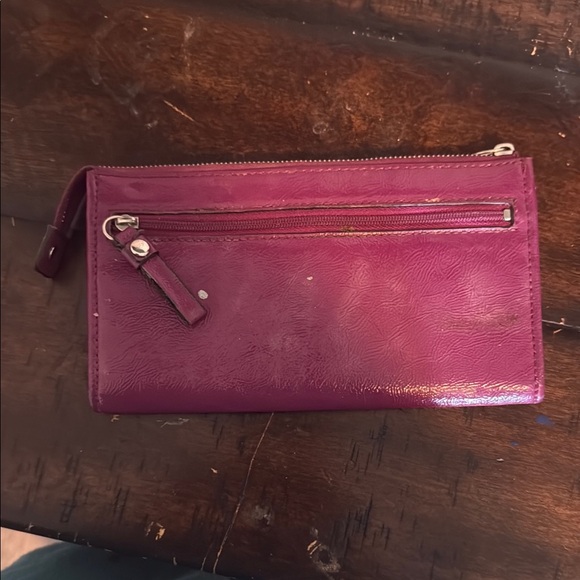 Coach Plum Leather Wallet - Picture 2 of 6
